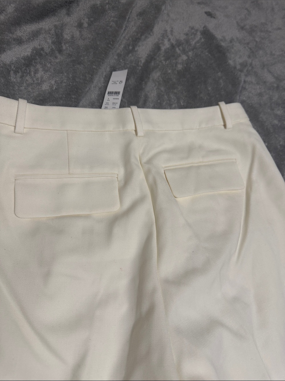 J. Crew Cream Wide-Leg Pants with Black Side Stripe - Picture 5 of 6